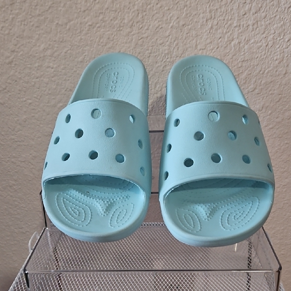 CROCS Light Blue Slide Sandals